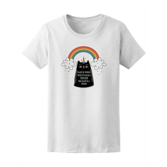 Cute Cat Unicorn Tee Women's -Image by Shutterstock