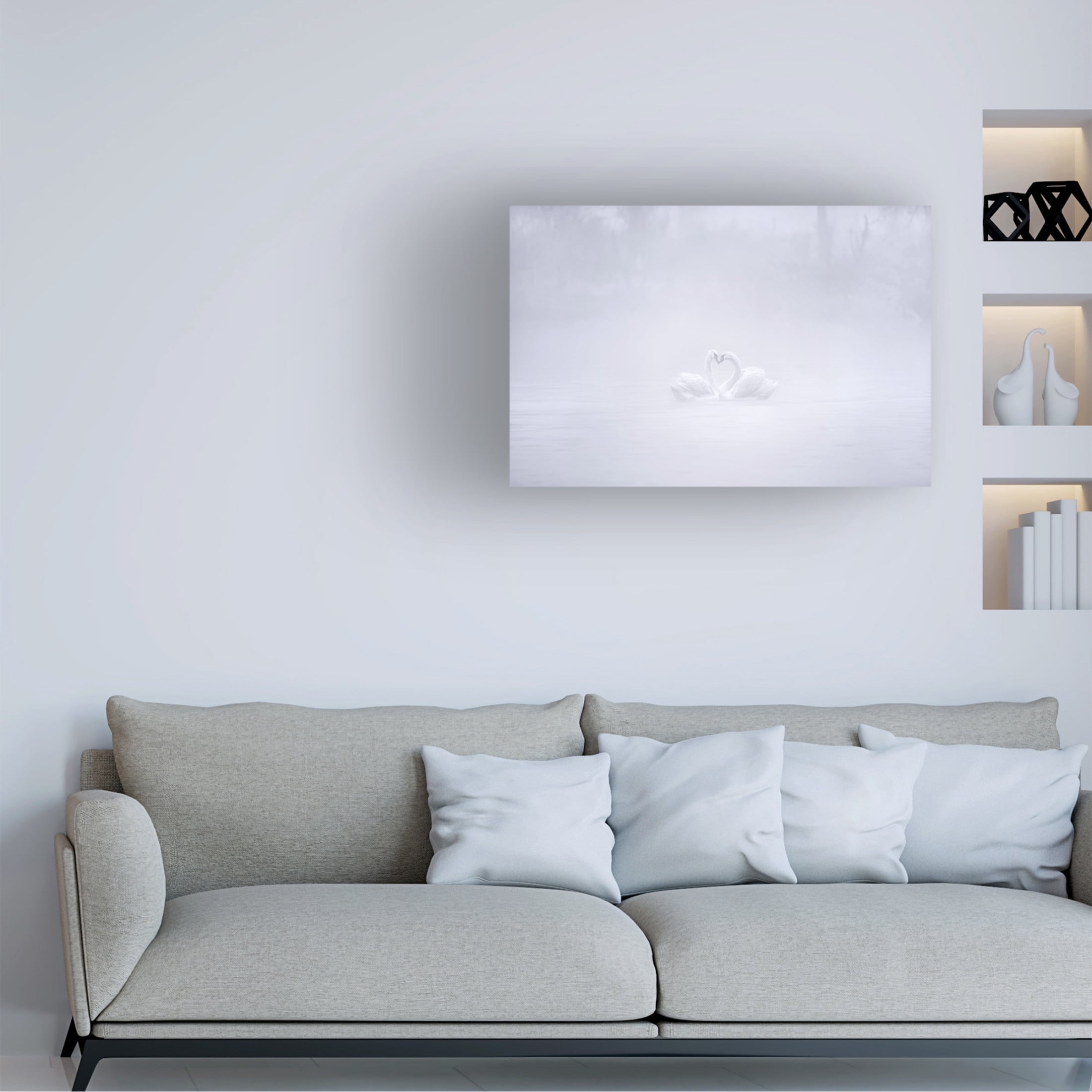 Trademark Fine Art Joan Zhang Love In The Foggy Morning Canvas Wall Art