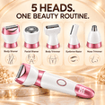 thumbnail image 4 of Electric Razor for Women, 5 in 1 Women’s Electric Shaver, Portable Ladies Shaver, Replaceable Lady Facial Groomer, Cordless Wet and Dry Body Shaver, IPX7 Waterproof & Easy Cleaning, 4 of 9