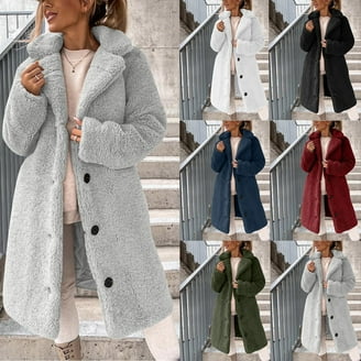 Qiaocaity Womens Fall Fashion Long Trench Coat 2022, Womens Lapel
