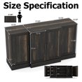 thumbnail image 4 of NAIYUFA Buffet Cabinet with  4 Doors,Storage,Farmhouse Sideboard ,Cabinet with Doors,Kitchen Buffet Storage Cabinet with Adjustable Shelves,Coffee Bar Station Table for Dining Room,Living Room, 4 of 8