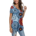 thumbnail image 2 of FIUFY Women's Summer Short Sleeve Tunic Tops Fit Pleated Blouses, 2 of 4
