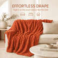 thumbnail image 4 of SUNNY HEAT Sherpa Blanket Twin Size 60"x80", Summer Lightweight All-Season Ultra Soft Bed Blanket for Couch, Bed, Sofa, Travel Use, Orange, 4 of 9