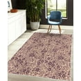 thumbnail image 4 of Botanic Decorative Rug, Floral Pattern Spring Season Blossoms Branches Leaf Beauty Field Design, Quality Carpet for Bedroom Dorm and Living Room, 6 Sizes, Plum Beige, by Ambesonne, 4 of 4