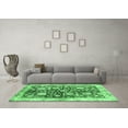 thumbnail image 3 of Ahgly Company Indoor Round Oriental Emerald Green Traditional Area Rugs, 6' Round, 3 of 4