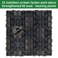 thumbnail image 6 of 9 PCS Heavy-Duty & Recyclable Wood-Plastic Interlocking Deck Tiles 11.8" x 11.8"- Outdoor and Indoor for Patio, Balcony, Porch, Backyard, Bedroom (Coffee), 6 of 8