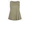 thumbnail image 3 of Avenue Womens Plus Sleeveless Solid Tank Top, 3 of 4