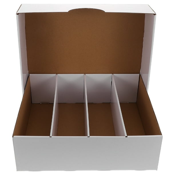Estuche para tarjetas coleccionables con separador: caja de cartón para colección de tarjetas de juego, organizador portátil para la clasificación y gestión de coleccionables de baloncesto.