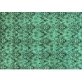 thumbnail image 1 of Ahgly Company Indoor Rectangle Abstract Turquoise Blue Modern Area Rugs, 6' x 9', 1 of 4