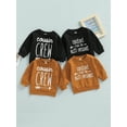 thumbnail image 3 of Douhoow 0-3Years Baby Pullover Boy Girl Sweatshirt Casual Letter Printed Round Neck Long Sleeve Top, 3 of 9