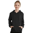 thumbnail image 2 of MSemis Kids Boys Girls Hooded Sweatshirt Long Sleeve Hoodie Drawstring Pullover Tops 3-14 Black 13-14, 2 of 7