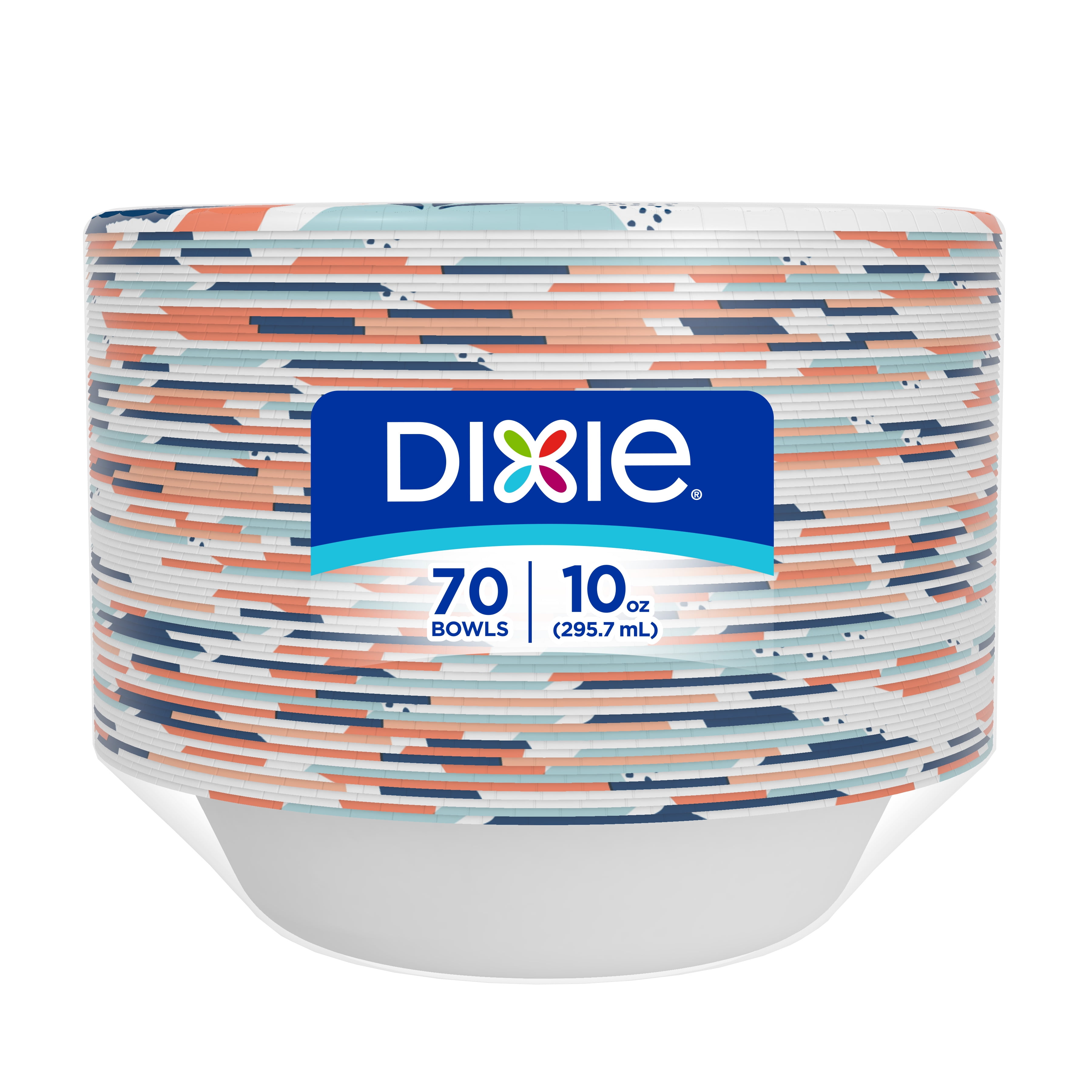 Dixie Ultra Deep Dish Disposable Paper Plates, Multicolor, 28 Ounce, 40  Count 