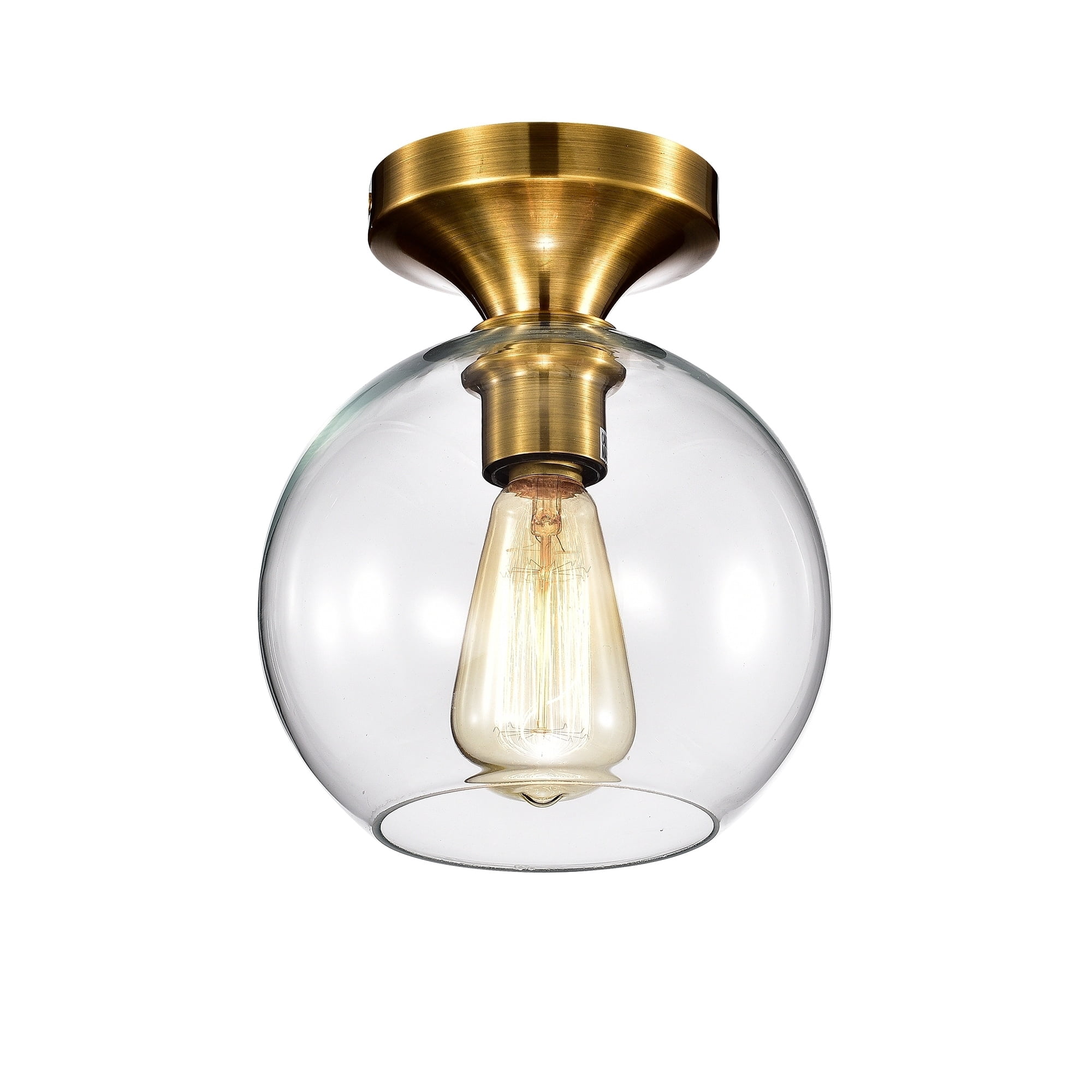 Gorden 1-light Satin Gold Flushmount Ceiling Lamp