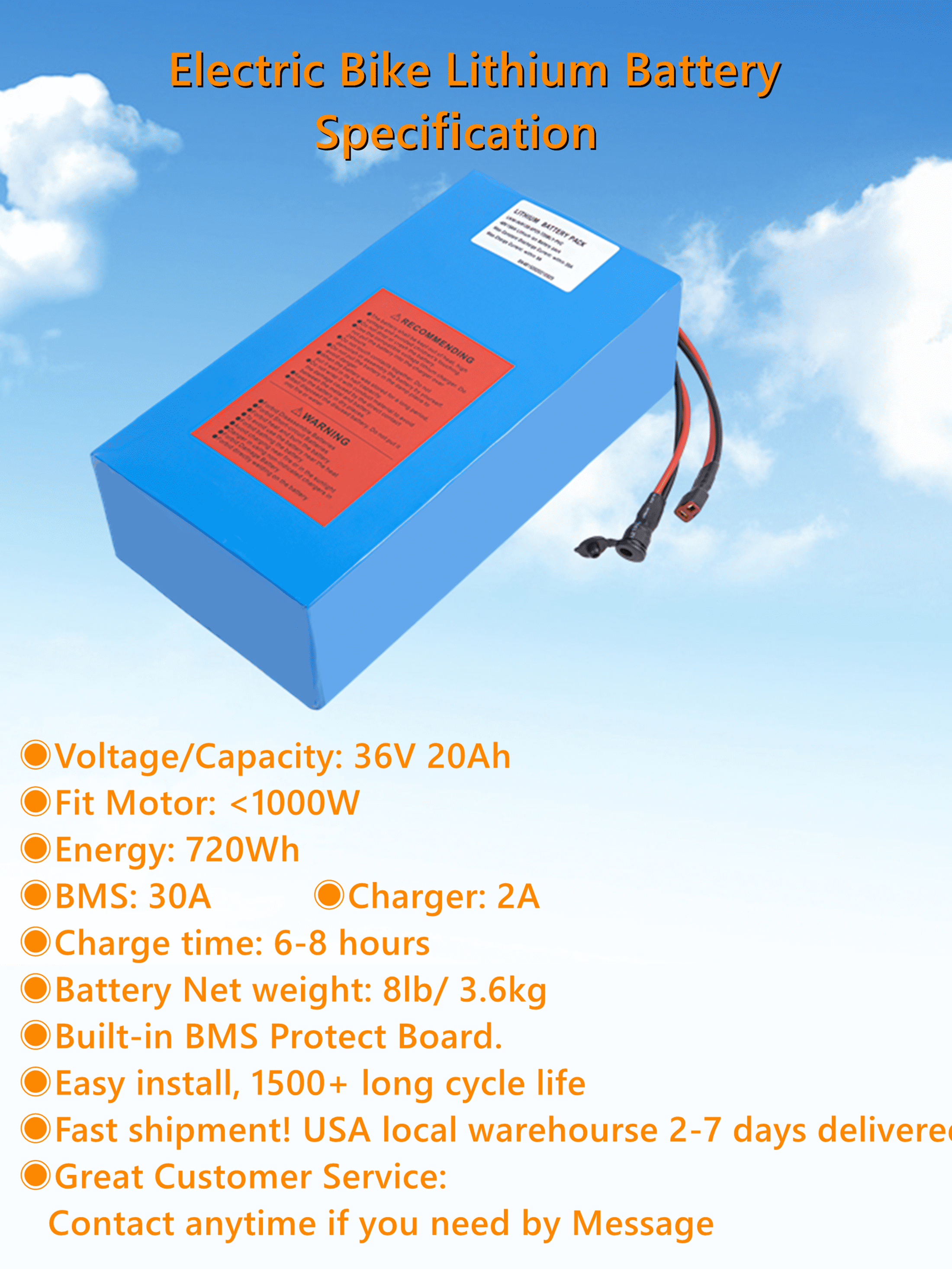 36V Lithium Battery 20Ah Ebike Battery 17Ah 18Ah Li-ion Batteries for 1000W Electric Bike Bicycle Scooter Motor with 30A BMS charger