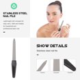 thumbnail image 4 of Stainless Steel Double Side Nail File Nail Buffer Grinding Rod Manicure Buffing Nail Art Tools Plastic Handle, 4 of 8