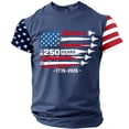 thumbnail image 4 of Men's 250 Anniversary USA Shirt 1776-2026 250th Birthday Patriotic American Flag T-Shirt Summer Casual Fashion Short Sleeves Tops,Navy,XXL, 4 of 4