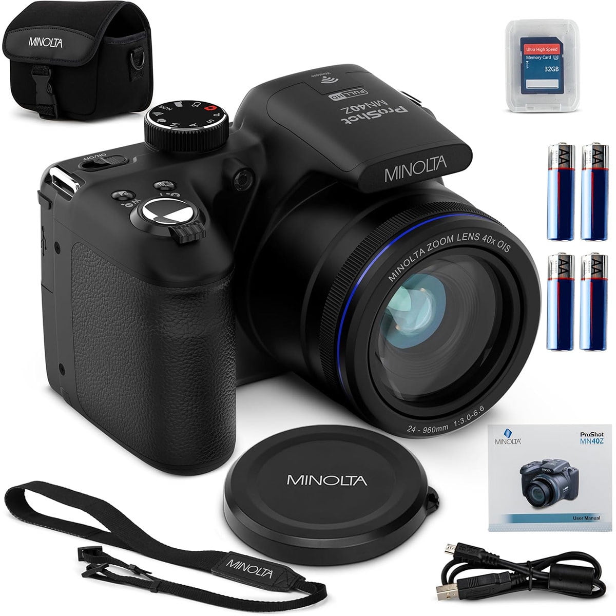 Minolta ProShot MN40Z 20MP Full HD Camera with 40x Optical Zoom