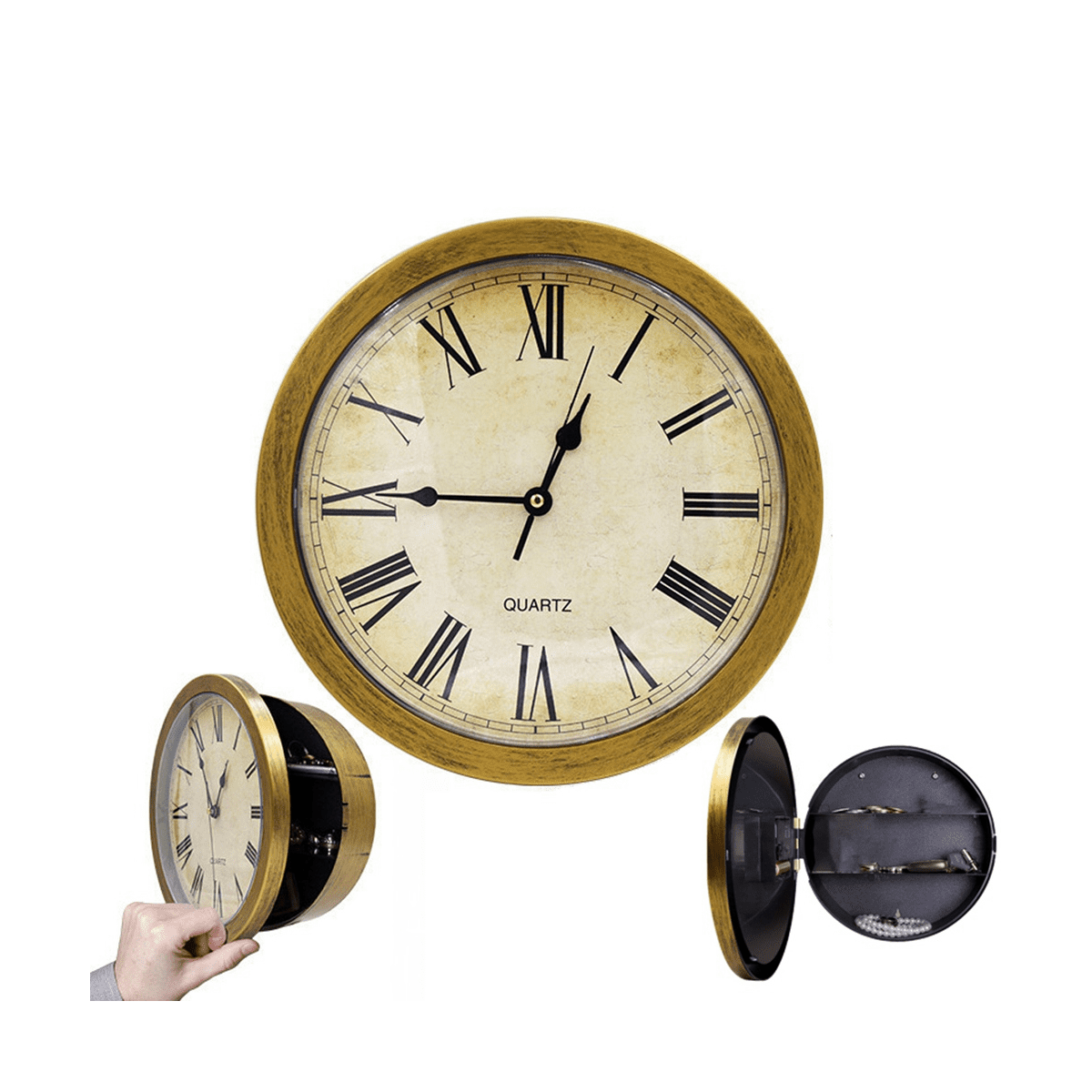 Black Metal Distressed Pocket Double Sided Hanging Clock With Ring Digital  Display For Decor And Q231028 From Storyyq, $18.06 | DHgate.Com