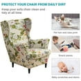 thumbnail image 5 of CJC Stretch Non-Slip Polyester Wing Chair Slipcover, Beige Floral, 5 of 12