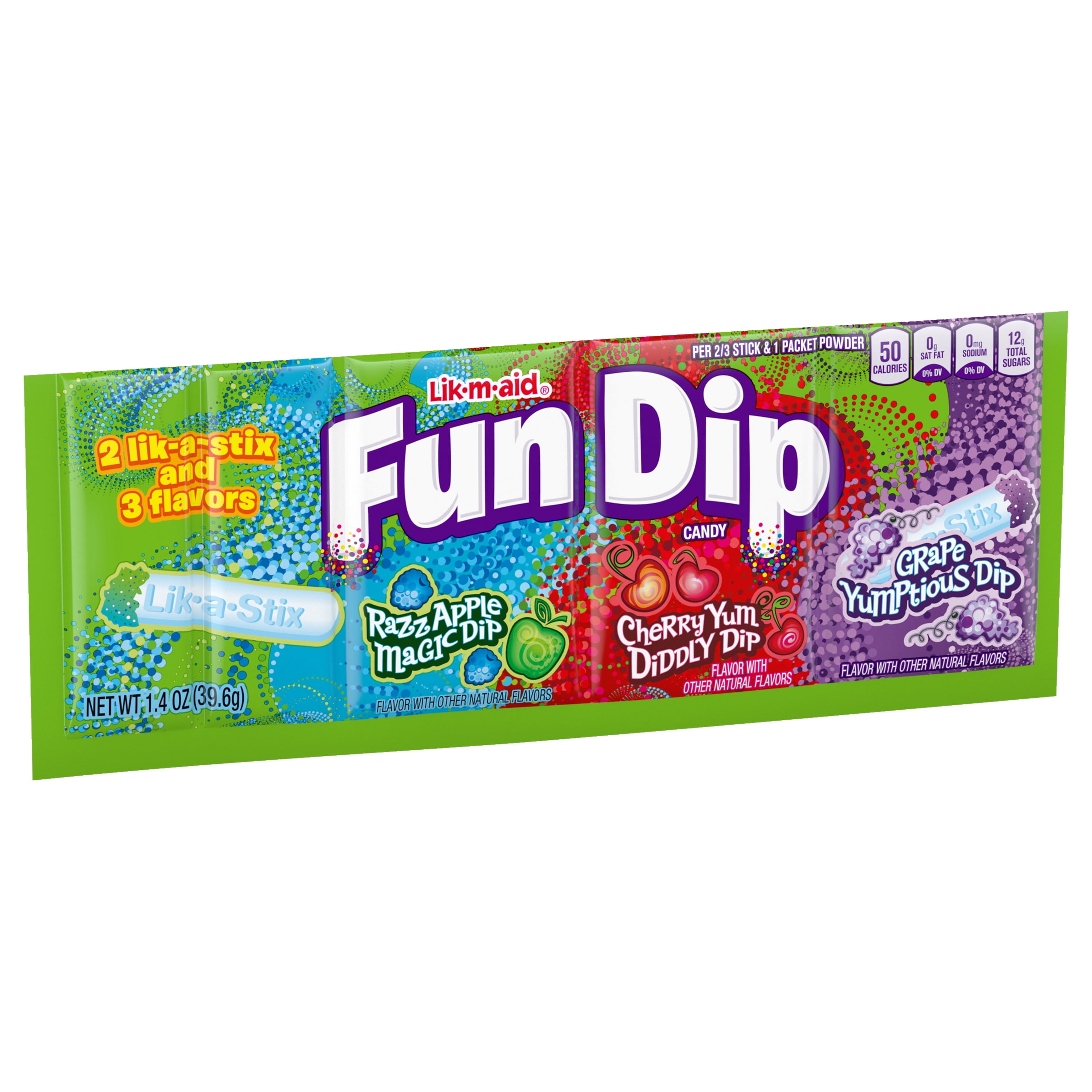 FUN DIP Kids Variety Pack - Three Flavor Dip Candy: Grape