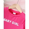 thumbnail image 3 of Girls Clothes Letter Pattern Printed Round Neck T-shirt + Camouflage Pants 2PCS Set Casual Sports Big Kid Clothes, 3 of 5