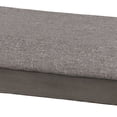 thumbnail image 7 of Benjara Rectangular Fabric Bench with Wooden Tapered legs- Charcoal Gray, 7 of 7