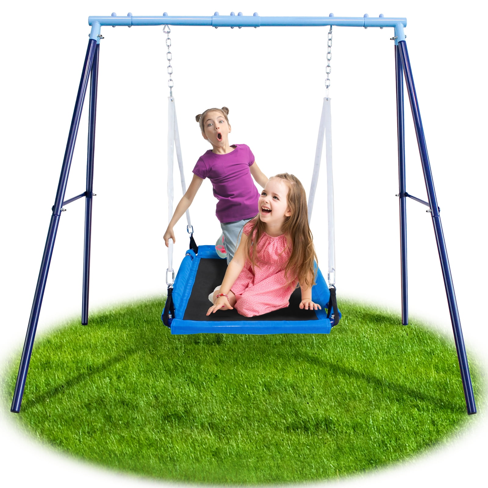 Swing Sets for Backyard 450 lbs Heavy Duty, Swing Set with 50 Inch