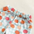 thumbnail image 5 of TOWED22 Infant Halloween Outfit Toddler Baby Girl Boy Pumpkin Embroidery Long Sleeve Sweatshirt Pants Clothes Fall Winter,Light Gray,3-6 M, 5 of 6