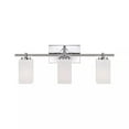 thumbnail image 4 of Designers Fountain 6733-CH 3 Light Bath Bar   Chrome Finish with Frosted White Inside Shade, 4 of 7