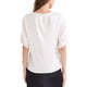 thumbnail image 3 of INSPIRAR CHIC Blusa de Trabajo Elegante de Cuello Redondo y Manga Corta para Mujeres XS Blanca, 3 of 6