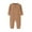 Coffee, variant on Busydd Baby Boys Girls Rompers Long Sleeve Round Neck Unisex Infant Clothes Button Solid Color Newborn Baby Girl Clothes Comfort Cotton Baby Boy Romper Jumpsuits 3-12 Months