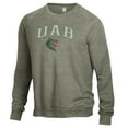 thumbnail image 2 of Men's Alternative Apparel Heathered Green UAB Blazers The Champ Raglan Pullover Sweatshirt, 2 of 3