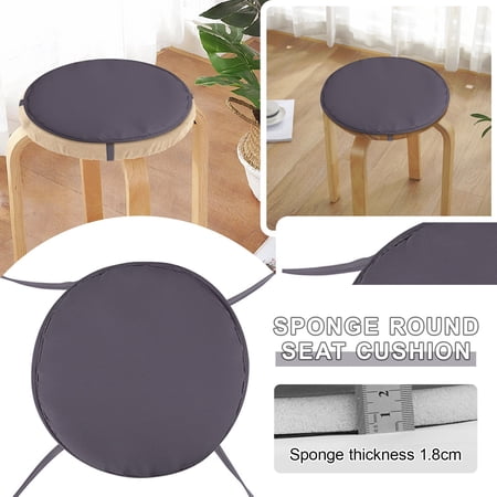 PhoneSoap Round Garden Chair Pads Seat Cushion For Outdoor Bistros Stool Patio Dining Room Four Ropes – Relieves Back Pain Dark Gray