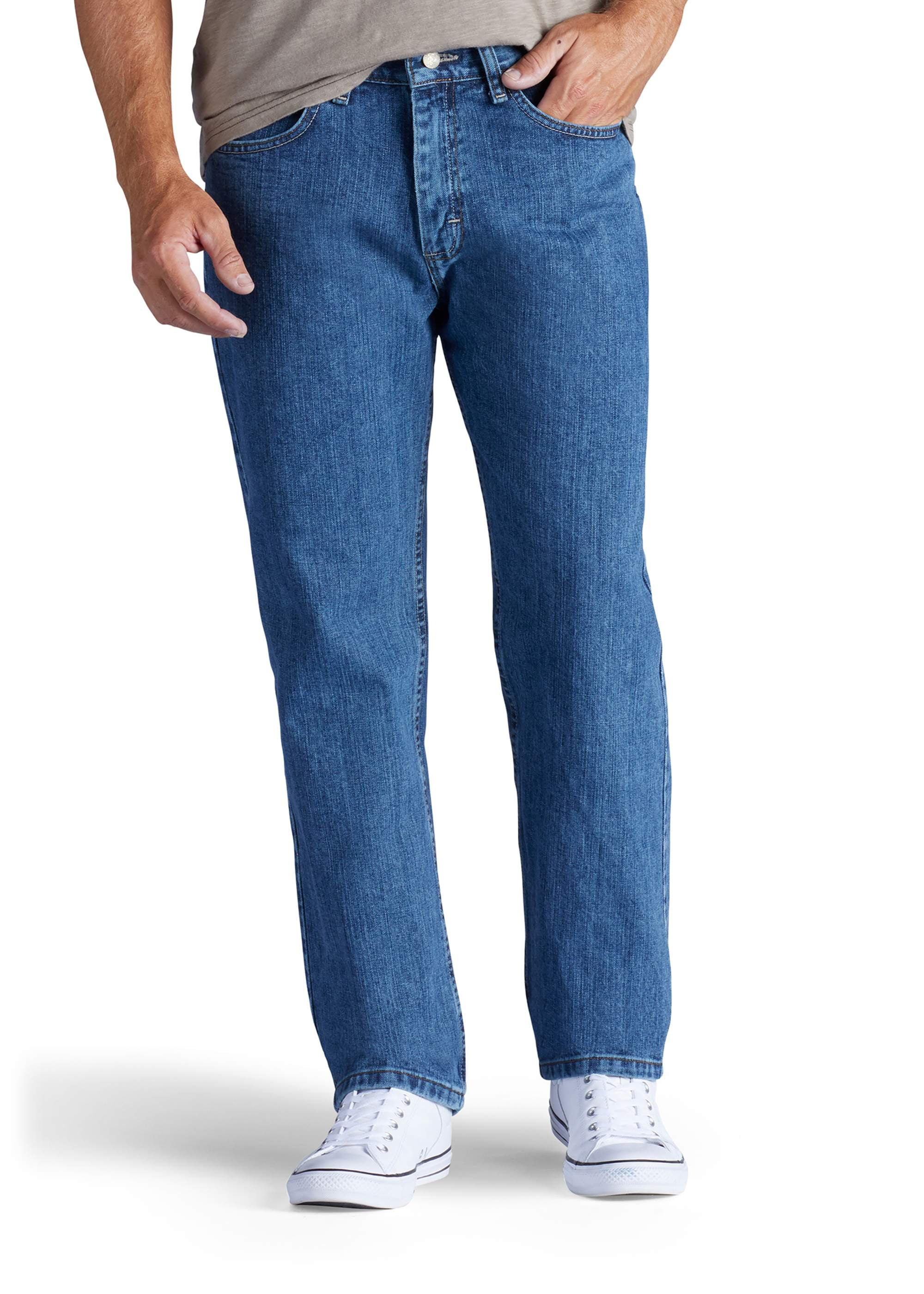Lee Ranger Mens Classic Straight Leg Jeans Stonewash Blue Casual Denim Pants