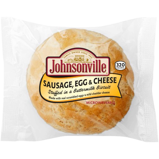 Johnsonville Sausage Egg and Cheese Stuffed in a Buttermilk Biscuit, 4