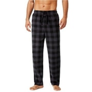 Perry Ellis NEW Gray Mens Size Large L Lounge Pants Plaid Sleepwear