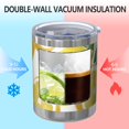 thumbnail image 2 of 12oz Tumblers Yellow Lemon Fruit Slices White Pattern Vacuum Insulated Stainless Steel Travel Tumbler Cups Mug with Lid and Straw for Beer,Coffee,Beverages with Cleaning Brush for Cold & Hot Drinks, 2 of 5
