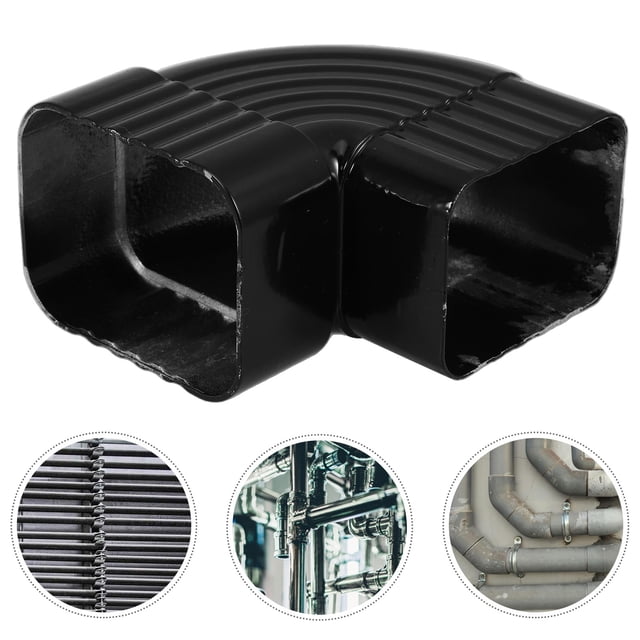 GAXIRE Rainwater Downspout Diverter Rain Elbow Adapter Aluminium Alloy Square Water Catching 1Pcs