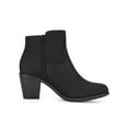 thumbnail image 3 of BLISSFUL STEP Valentine's Women' Shoes Round Toe Stacked Block Heel Zipper Ankle Boots Black 8, 3 of 7