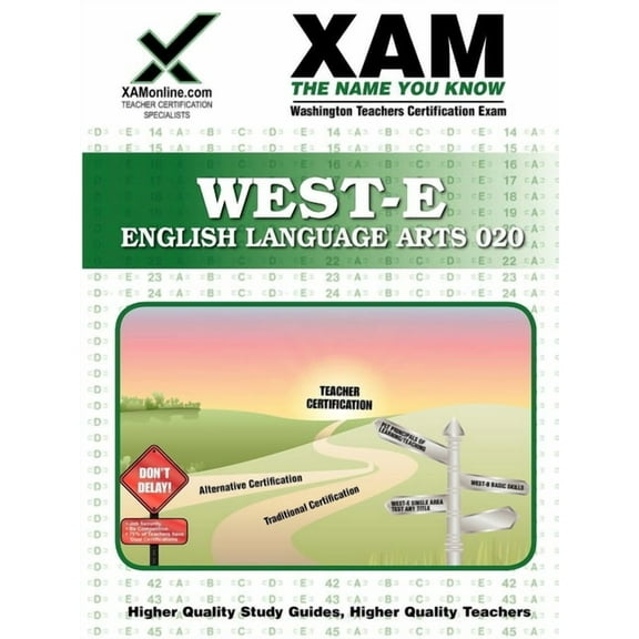 Xam West-E/Praxis II: West-E English Language Arts Teacher Certification Test Prep Study Guide (Paperback)