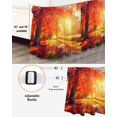 thumbnail image 3 of Fall Sunset Bed Skirt Queen Size 18 Inch Drop, Forest Red Leaf Autumn Wrap Around Dust Ruffle Bedskirts, Wrinkle & Fade Resistant Easy Fit Bedskirt with Adjustable Elastic, 3 of 8