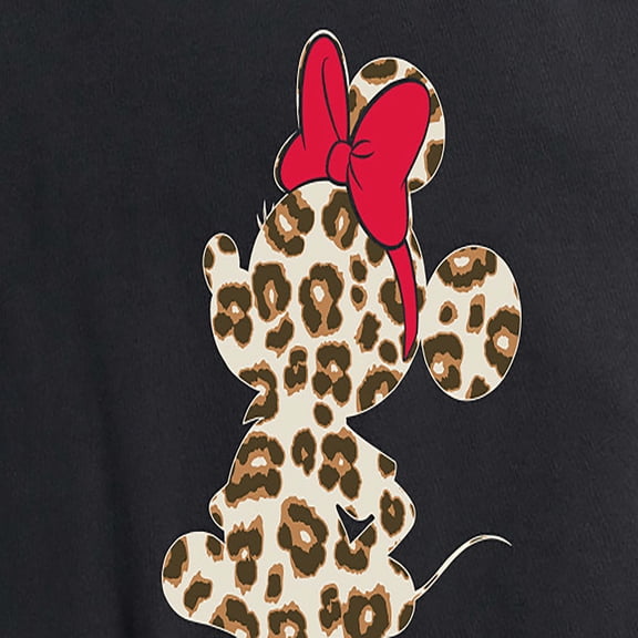 Disney - Minnie Leopard Print Silhouette - Women's Short Sleeve Graphic T-Shirt