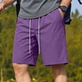 thumbnail image 2 of Thousandth Men's Quick Dry Fashionable Vacation Regular Fit Summer Lightweight Size Elastic Waist Shorts Pocket Cargo Shorts Running Pants Bandage Casual Shorts, 2 of 10