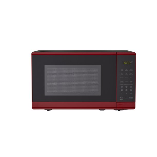 Mainstays 0.7 Cu. Ft. 700W Compact Size Microwave Oven, Red Walmart