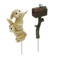 thumbnail image 2 of Buzón de agua Pascua Stakes de jardín de jardín Estatuas de conejo decoración decorativa de floos de diy artesanías para bonsai para el patio del, 2 of 8