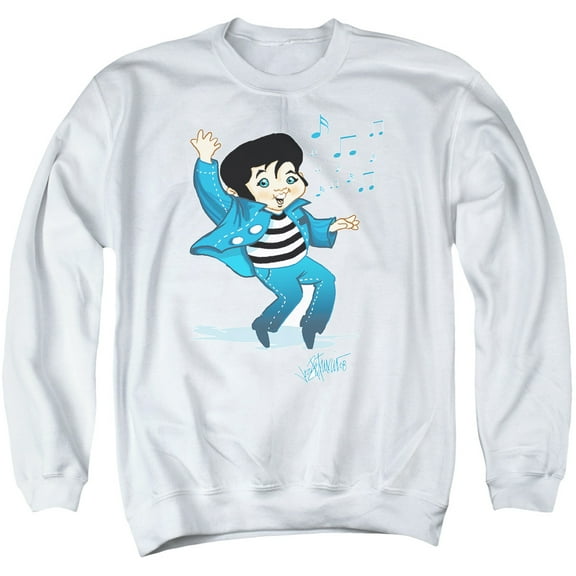 Elvis Presley Lil Jailbird Crewneck Sweatshirt White