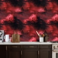 thumbnail image 2 of Vintage Peel and Stick Wallpaper Deep Red Nebula Vast Cosmos Distant Stars baroque Wall Mural 17.7in x 9.8ft Self Adhesive Removable Wall Paper Renter Friendly Wallpaper for Bedroom Livingroom Office, 2 of 8
