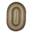 thumbnail image 1 of Colonial Green Area Rug, Braided Textured Design, 2Ft. X 4Ft. Oval Runner Reversible, Washable Carpet, 1 of 2