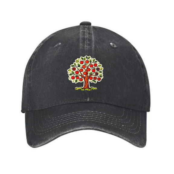 LNFAUEAPRINT Apple Tree - Fruit Lover's Baseball Cap, Washed Cotton Dad Hat