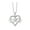 Silver, variant on HUANLEDASH Infinity Heart Necklace for Women Cubic Zirconia Love Heart Pendant Necklace for Girlfriend Sister Daughter Mother